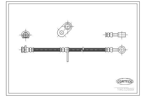 Fren Hortumu Ön Sol Honda Accord Coupe (CG2/4)(06.1998->)  CORTECO 19032889