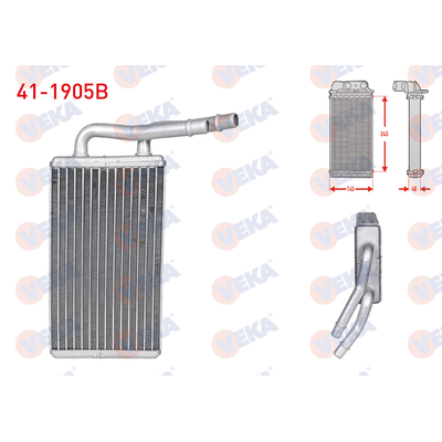 Kalorifer Radyatörü  Ford Transit Kamyonet (FY)(2000->)  VEKA 41-1905B
