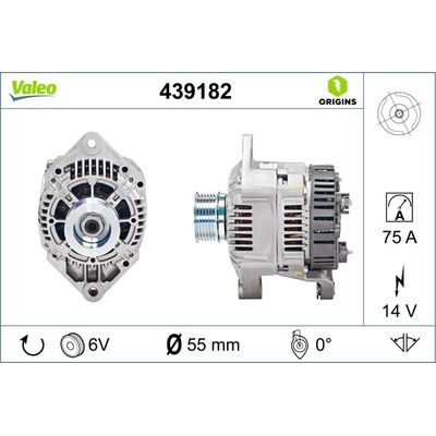 Alternatör  Opel Movano (1998->)  VALEO 439182