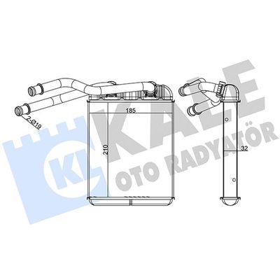 Kalorifer Radyatörü  Porsche Cayenne (Typ 9PA1)(01.2007->)  ORİS KVW019026