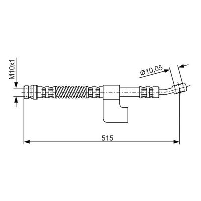 Fren Hortumu Ön Sağ Hyundai Accent (X3)(1998->)  BOSCH 1 987 476 897