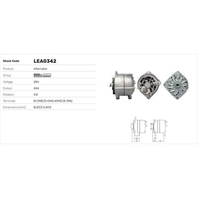Alternatör  LUCAS ELEKTRIK LEA0342
