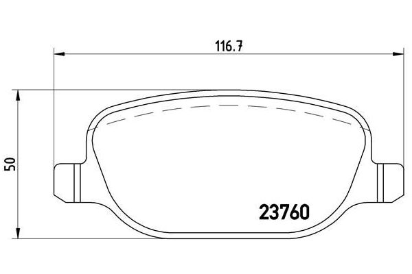 Fren Disk Balata Arka Alfa Romeo Spider (177)(2006->)  BREMBO P 23 089