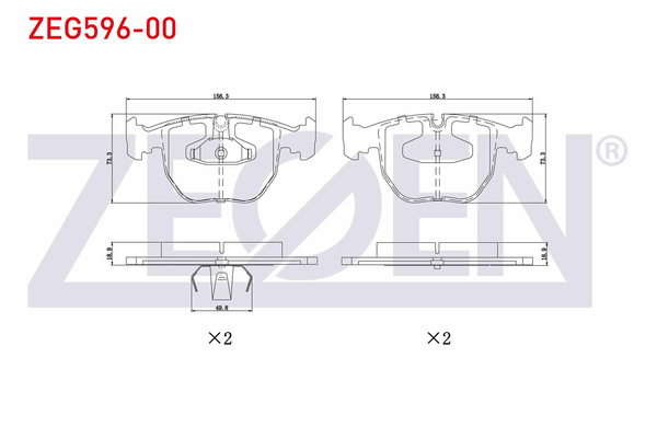Fren Disk Balata Ön BMW 5 Serisi Sedan (E39)(1995->)  ZEGEN ZEG596-00