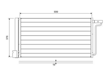 Klima Radyatörü  VALEO 822727  AV6119710AC AV6119710AB 1684204 1857751 2010808 F1F119710CA F1F119710CB F1F119710EA