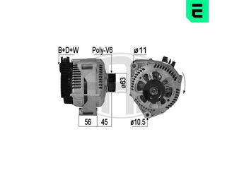 Alternatör  ERA 209281A  57051T 57051R 5705 1R 5705 1T 5705FH 5705 FH 5705S5 5705 S5 9621158480 96 211 584 80