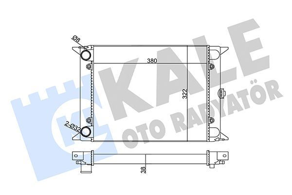 Su Radyatörü  Volkswagen Scirocco I (531)(08.1974->1981)  KALE 123500