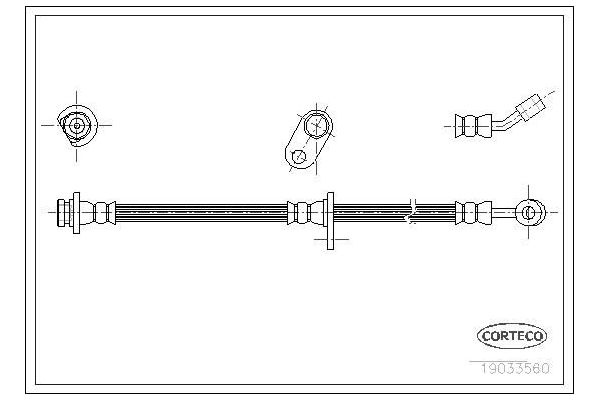 Fren Hortumu Arka Sağ Honda Accord (CL/CN)(01.2003->)  CAVO C900 439A
