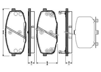 Fren Disk Balata Ön BOSCH 0 986 TB3 041  581011HA10 581011HA20 581011HA00 58101 1HA00 58101 1HA10