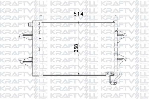 Klima Radyatörü  Volkswagen Fox (5Z1)(04.2005->2011)  KRAFTVOLL 08060127