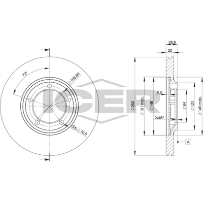 Fren Disk Ayna Ön Sağ ve Sol NAGAMA NBD-HY013