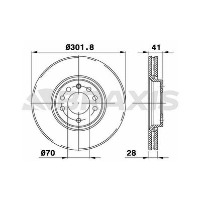 Fren Disk Ayna Ön Sağ ve Sol BRAXIS AE0355