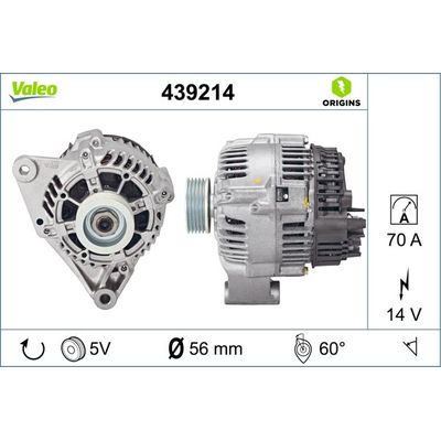 Alternatör  VALEO 439214