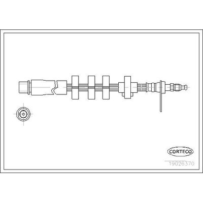 Fren Hortumu Ön Sağ veya Sol Peugeot 406 Coupe (S1/S2)(07.1997->)  WALBURG WBH0073