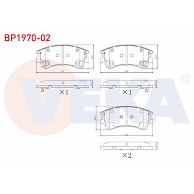Fren Disk Balata Ön Mazda 6 Kombi (GY)(01.2002->)  VEKA BP1970-02
