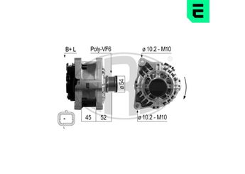 Alternatör  ERA 210703A  5705KC 5702H7 5702 H7 5705 KC 9663647980 96 636 479 80 9664057480 96 640 574 80 9665605080 96 656 050 80