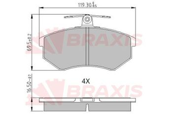 Fren Disk Balata Ön BRAXIS AA0634  533698151A 853698151A 533698151 533 698 151 853698151 853 698 151 853 698 151 A 853698151E 853 698 151 E 533 698 151 A