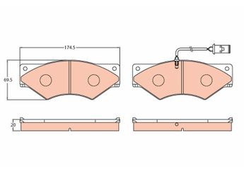 Fren Disk Balata Ön BEŞER 3749  190618329001 1906264 1906183