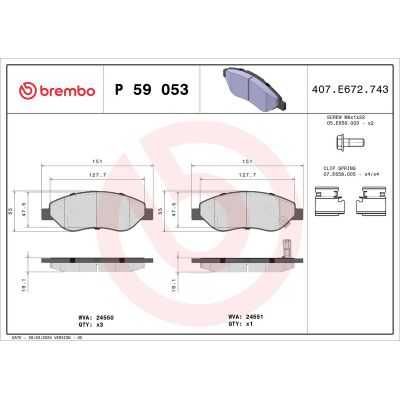 Fren Disk Balata Ön BREMBO P 59 053