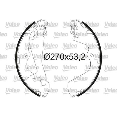 Fren Pabuçlu Balata Arka Mitsubishi Galloper (Hyundai)(02.1998->2001)  VALEO 564220