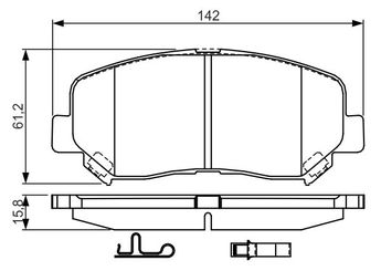 Fren Disk Balata Ön BOSCH 0 986 TB3 222  KDY93328Z K0Y13323Z K0Y13328Z K0Y13328ZA