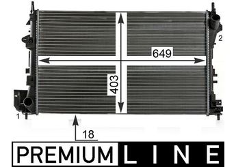 Su Radyatörü  MAHLE CR 40 000P  B69F15200B FP1115200 FP1315200 FPA115200 FS1915200 FS1915200B FS1915200D FS1915200E FS1915200F FS1915200X FS2015200E FS3715200 FS3715200A FSJ315200A 24418338 1300244