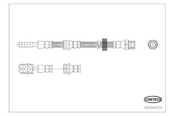 Fren Hortumu Ön Sağ veya Sol Seat Alhambra (710)(06.2010->)  FROW 419.1112.001