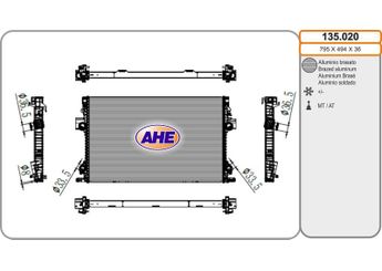 Su Radyatörü  RADISEN RR 692005  97A121253 9A712125300 9A712125310 971121249B 971121249H 971121253