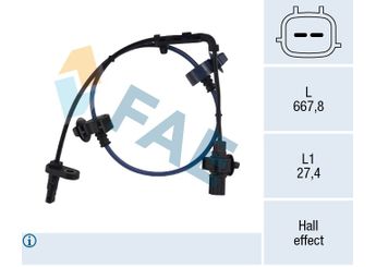 Abs Sensörü Ön Sol HELLA 6PU 358 219-041  57455SNA003 57455SNA013