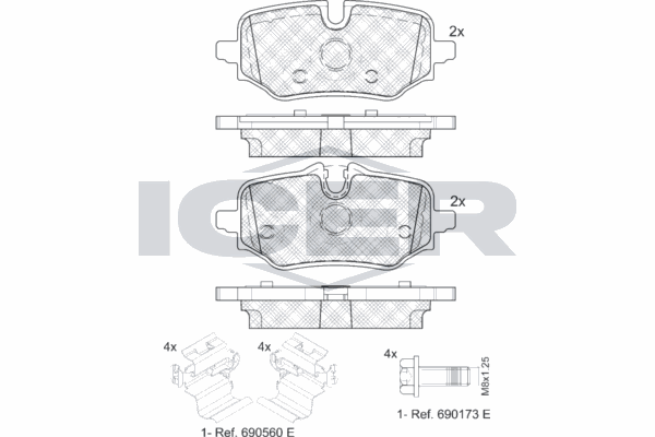 Fren Disk Balata Arka BMW X1 Serisi (U11)(2022->)  FEBI BILSTEIN 1002008
