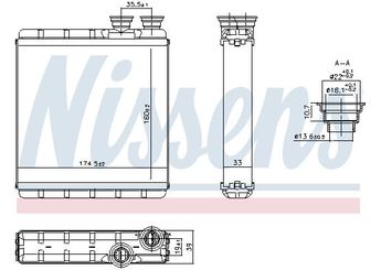 Kalorifer Radyatörü  NISSENS 707302  2Q0819030A