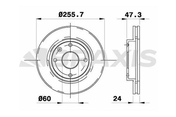 Fren Disk Ayna Ön Sağ ve Sol Daewoo Nubira Limousine (2003->)  BRAXIS AE0477