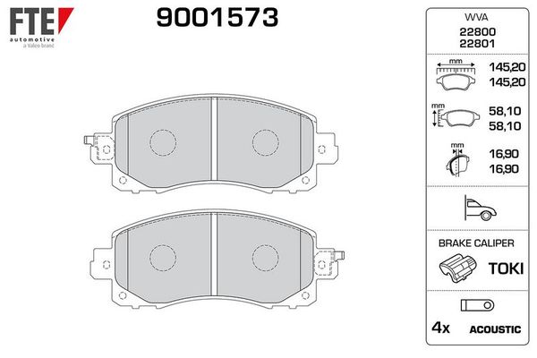 Fren Disk Balata Ön FTE 9001573
