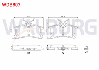 Fren Disk Balata Arka WALBURG WDB807  