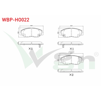 Fren Disk Balata Ön Honda Civic Sedan (FE)(11.2021->)  WGN WBP-HO022