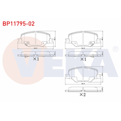 Fren Disk Balata Ön VEKA BP11795-02