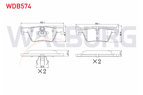 Fren Disk Balata Arka BMW 3 Serisi Touring (F31N)(2015->)  WALBURG WDB574