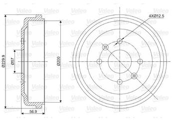 Kampana Arka Sağ veya Sol VALEO 237041  95513699 4351162J11 96386900 96470999 96471771