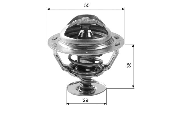 Termostat 83 °C  GATES TH12283G1