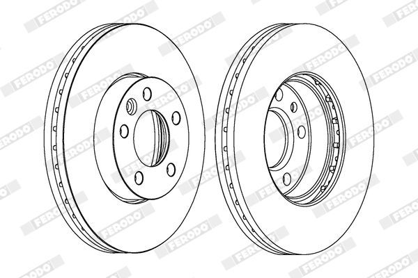 Fren Disk Ayna Ön Sağ ve Sol Volkswagen Touareg (7L6)(12.2006->2010)  FERODO DDF1253C-1