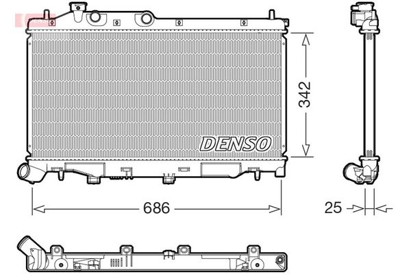 Su Radyatörü  DENSO DRM36027