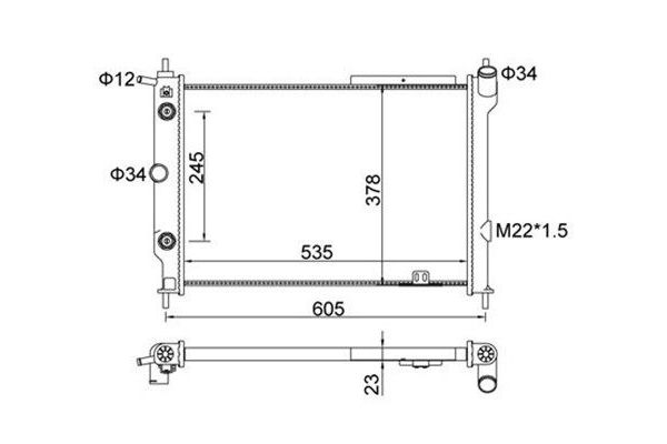 Su Radyatörü  MAGNETI MARELLI 359000300570