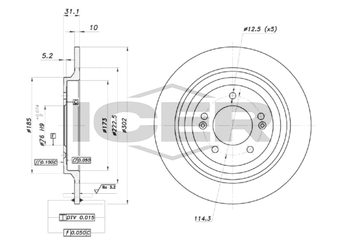 Fren Disk Ayna Arka Sağ ve Sol BRAXIS AE1444  58411D7700 58411D3700