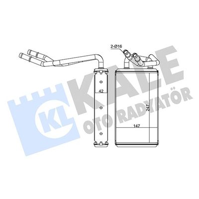 Kalorifer Radyatörü  Ford Transit Kamyonet (FY)(2000->)  KALE 163900