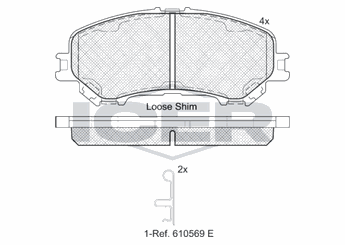 Fren Disk Balata Ön AYD 60117A  D10604BA0A D1060-4BA0A D10604EA0A D1060-4EA0A D10604EA0AVA D1060-4EA0A-VA D10604EA0ARV D1060-4EA0ARV D10606MT0A D1060-6MT0A D1M604BA0A D1M60-4BA0A 410604EA0A 41 06 04E A0A 8660004059 86 60 004 059 8660004559 86 60 004 559