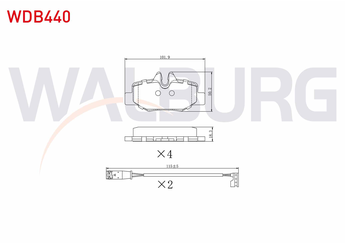 Fren Disk Balata Arka WALBURG WDB440  