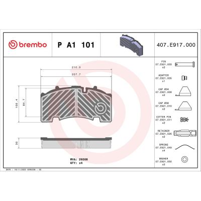 Fren Disk Balata Ön BREMBO P A1 101