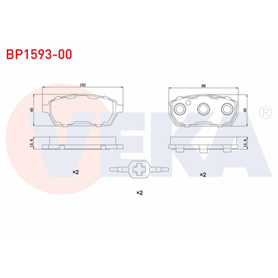 Fren Disk Balata Ön VEKA BP1593-00