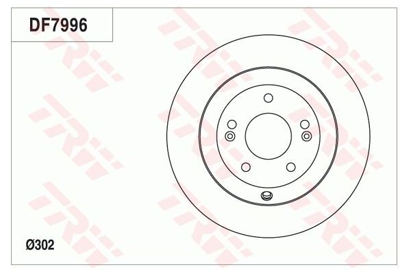 Fren Disk Ayna Arka Sağ ve Sol Hyundai Grand Santa Fe (NC)(2013->)  TRW DF7996