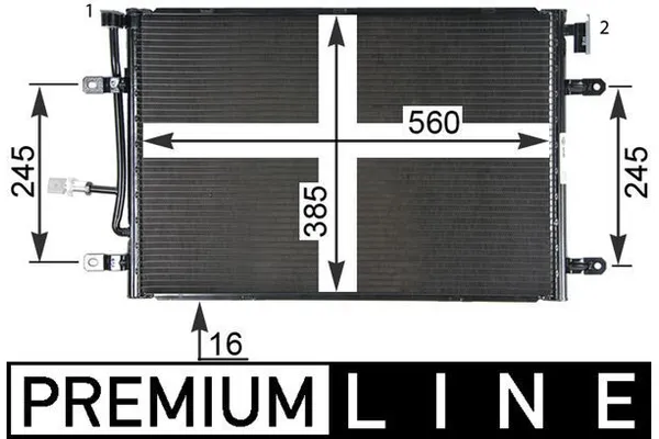 Klima Radyatörü  Audi S4 Cabriolet (8H)(01.2006->)  MAHLE AC 508 000P